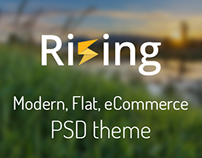 Rising - Modern, flat eCommerce PSD theme