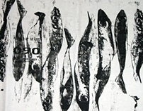 'Alleen hier te koop' fish print / 2004