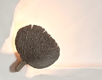 Wall Bracket Light,  handcrafted with papier-mâché