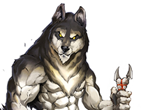 Night Wolf comic character design