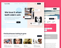 bunndle Influencer marketing service website UI Design