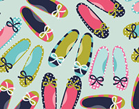bows on my toes novelty pattern