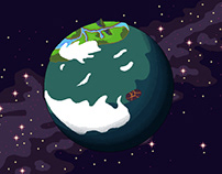 800px size Revolving Planet Animation
