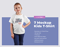 7 MockUps Kids T-Shirt (1 free)