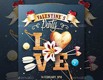 Valentine`s Party Flyer Template