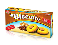 Packing design for sandwich cookies "Biscotto"