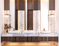 Luxury guest bathroom design in kSA