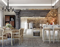 kitchen & livingroom. Design and vis-n for Jack Design 