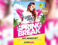 Spring Break Party Flyer Template (PSD)