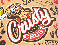 CrustyCrust Pizza Branding design