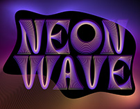 Neon Wave Retro Futuristic Font Family