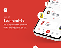 Retail App for Scan-and-Go Technology. UI/UX Design
