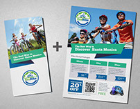 EcoBike - Bicycle Rental Trifold Brochure + Flyer 