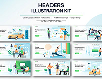 Landing Pages Illustration kit