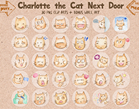 Charlotte the Cat Next Door Clip Arts