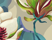 Magnolia Bloom - seamless floral pattern