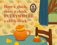 Here a Chick, There a Chick: Children's Book Spread