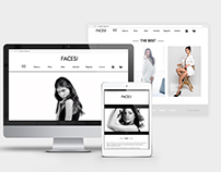 The web-site for the fashion magazine "FACES"