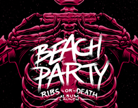 Beach Party 'Ribs or Death' Launch Poster