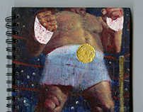 "Boxer" Sketchbook Cover