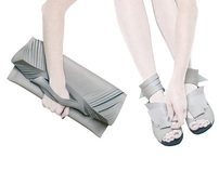 cut&fold clutches and sandals