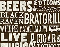 Black Raven Vintage Typography Poster