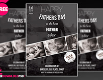 Happy Fathers Day Flyer Template + Social Media Post