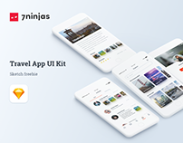 Free Travel App UI/UX Kit