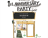 essentia !s anniversary party / flyer Design
