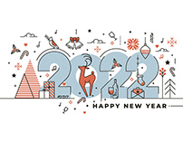 Happy New Year greeting cards