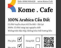 Tem nhãn sản phẩm Kome Cafe