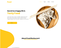 A clean website design for restaurant