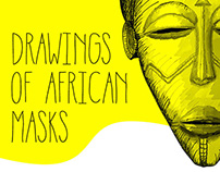 Drawings of African Masks