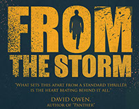 Book cover and Poster for thriller "From the Storm"