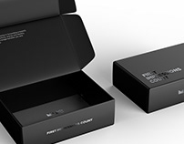 Black presentation box with UV varnish