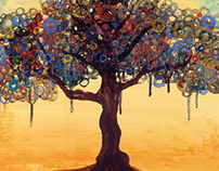 Illustration for childbook - bohemian's tree -