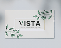 VISTA branding. Wrapping packaging for flower and gifts