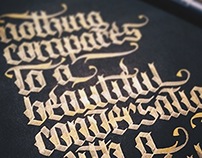 Gold on Black | Calligraphy Practice
