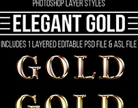 Free Elegant Gold Photoshop Styles