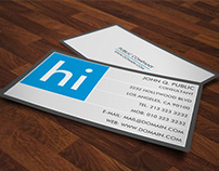 Modern Bold "Hi" Business Cards