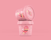 Ice Cream Jar Packaging Mockup