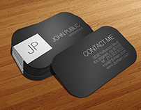 Modern Elegant Rounded Corners Business Cards