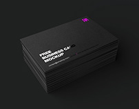 FREE: 5 clean business card mockups - dark