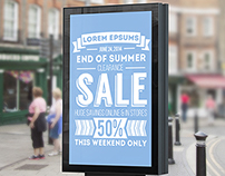 End of Summer Sales Typography Set