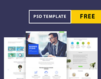 Free PSD landing page. (Template)