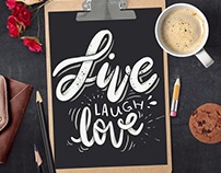 Live Laugh Love - Hand lettering art