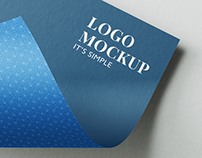 Free logo on paper mockup