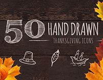 50 Hand Drawn Thanksgiving Icons
