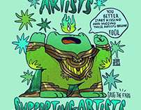 🐸🌿☄️ARTISTS SUPPORTING ARTISTS GROG THE FROG EDITION