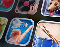 Realistic iOS App Icons